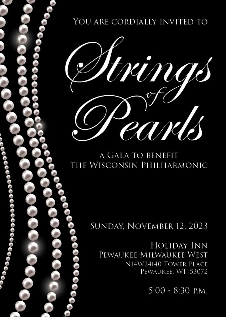 Strings of Pearls Invitation Front